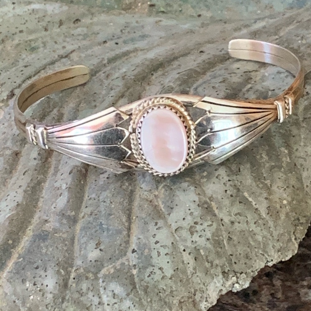 Vintage Sterling Silver Marked BB Cuff